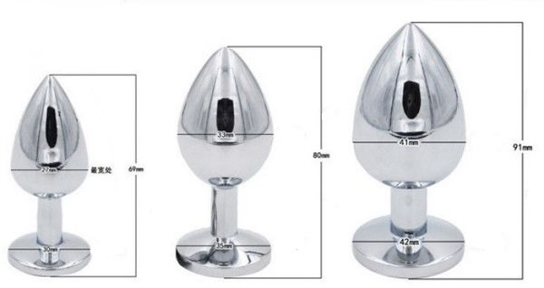(INDISPONÍVEL) PLUG AÇO INOXIDÁVEL COM PEDRA -TAMANHOS