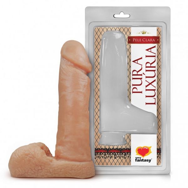 (INDISPONÍVEL) ! PÊNIS REALÍSTICO COM ESCROTO – 17,5 X 3,8 CM AH127