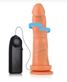 !                              **  (INDISPONÍVEL)  PRÓTESE 10 COM VENTOSA E VIBRO 18,5 X 4,5 CM AH81