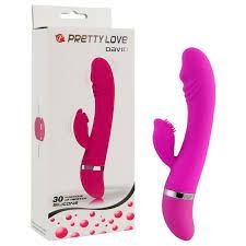 ! ST**VIBRADOR DAVID COM ESTIMULADOR CLITORIANO 30 MODOS DE VIBRAÇÃO P/L *