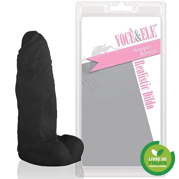 ! ** (INDISPONÍVEL) Prótese Mercúrio com escroto - 13x4 cm na cor preta AH119