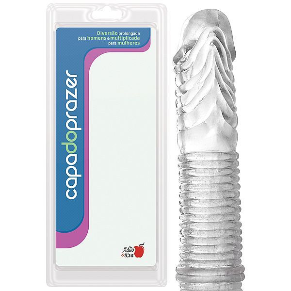 (INDISPONÍVEL) Capa peniana massageadora e lisa - 13cm transparente
