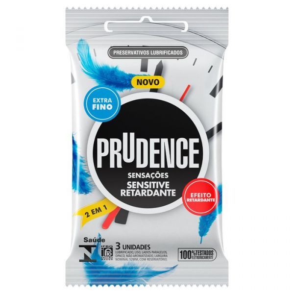 ! ** PRUDENCE PRESERVATIVO SENSAÇÕES SENSITIVE RETARDANTE x 3