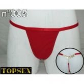 CALCINHA FIO COM STRASS NO BUMBUM VERMELHA
