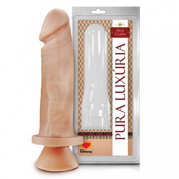 ! ST** PÊNIS REALÍSTICO COM VENTOSA – 17,5X4,4CM S/F *