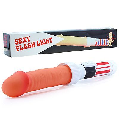 ! ** (INDISPONÍVEL) Lanterna com ponta em formato de pênis - Sexy Flash Light