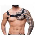 !                             **  (INDISPONÍVEL)  HARNESS ELASTICO PRETO COM ARGOLAS E DETALHE PRETO