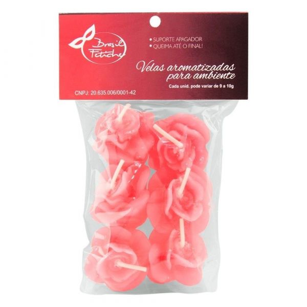 (INDISPONÍVEL) VELA FLUTUANTE ROSA 06 UNIDADES