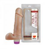 !                                        ST**  PÊNIS REALÍSTICO C/ ESCROTO E VIBRO - 18X4,4 CM S/F *
