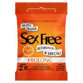 !Preservativo Lubrificado Sex Free - Prolong - Retardante + Ereção