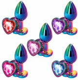 !                                      ST**  PLUG ANAL COLORS MÉDIO CORAÇÃO VÁRIAS CORES VIBE TOYS *