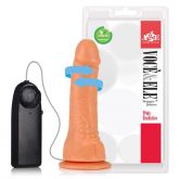 !      ST**  Prótese com Massageador e Ventosa - 14,5x3,5cm  - Rotativo com a Função Reverse A/E *