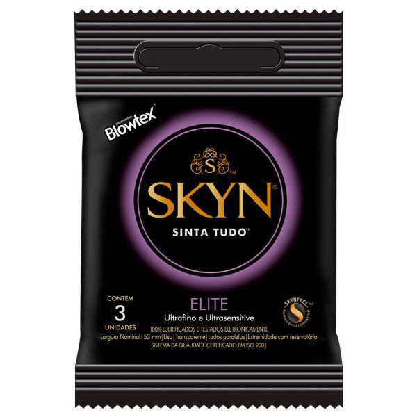 ! ** (INDISPONÍVEL) Preservativo Skyn Elite 03 Unidades Blowtex