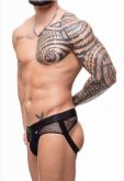 !                                 **  (INDISPONÍVEL)  CUECA SUPLEX COM ARRASTÃO PRETO ABERTO ATRÁS *