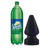 (INDISPONÍVEL) Plug Gigante Liso Com Ventosa - 24x11cm - PRETO