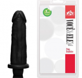 !                               **  (INDISPONÍVEL)  Prótese 8L com vibro - 17x5 cm na cor preta AH75