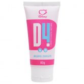!                                    ST**   D4 Lubrificante Íntimo Beijável SABOR CHICLETE 60G S/F *