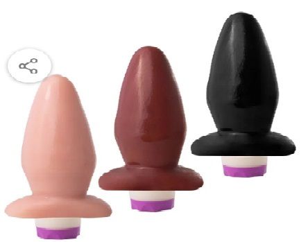 ! ST** PLUG ANAL COM VIBRO INTERNO MON PLAISIR 14X5,5CM