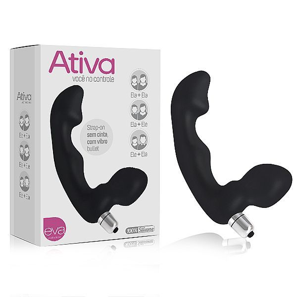 !                    **  (INDISPONÍVEL) STRAPLESS - Vibrador Ativa - Strap on sem cinta - Silicone *