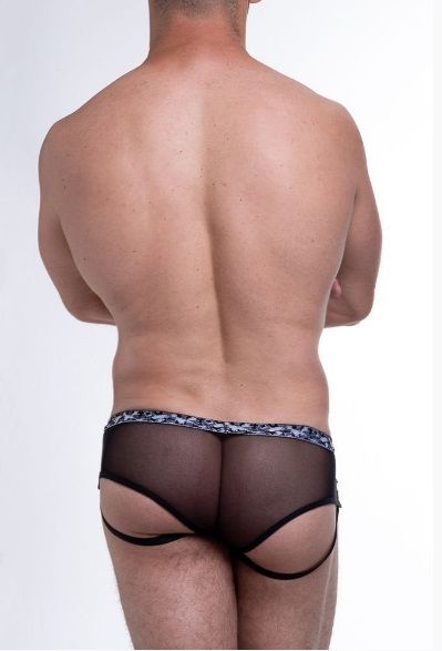 ! ** (INDISPONÍVEL) SUNGA TULE TRANSPARENTE ELÁSTICO ESTAMPADO-COSTA *