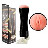 (INDISPONÍVEL) Masturbador Lanterna Formato Vagina Com Ventosa E Vibro