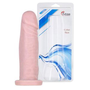 ! ST** (INDISPONÍVEL) PRÓTESE MACIÇA CYBER SKIN 17X4,2 CM ÊXTASE *