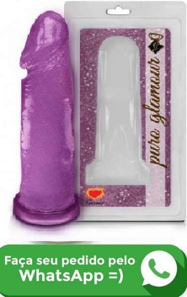 ! ST** PÊNIS REALÍSTICO COM GLITTER – 17X4CM S/F *