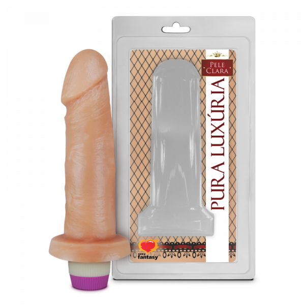 ! ST** PÊNIS REALÍSTICO COM VIBRO – 14 X 3,7 CM PC005 S/F *