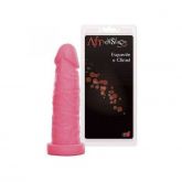 Pênis aromatizado Morango - 14,5 x 4cm na cor rosa