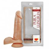 !                                   ST**  PÊNIS REALÍSTICO COM ESCROTO E VENTOSA – 16,2X4,4CM S/F *
