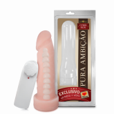 !                                      ST** PÊNIS CYBER MACIÇO C/ VÉRTEBRA E VIBRO - 16X4,5 CM S/F *