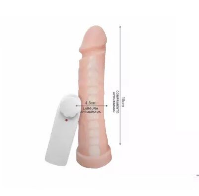 ! ST** CYBER MACIÇO C/ VÉRTEBRA E VIBRO - 18X4,5 CM S/F *