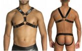 !       **  (INDISPONÍVEL)  HARNESS FORMATO X EM COURO SINTÉTICO PRETO