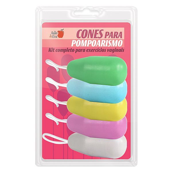 Jogo com 5 Cones para Pompoarismo