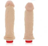 !     **  (INDISPONÍVEL)  PRÓTESE MACIA REALÍSTICA COM VIBRADOR 20,5 X 4,5 CM AH104