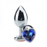 (INDISPONÍVEL) PLUG ANAL CORAÇÃO METAL MÉDIO AZUL