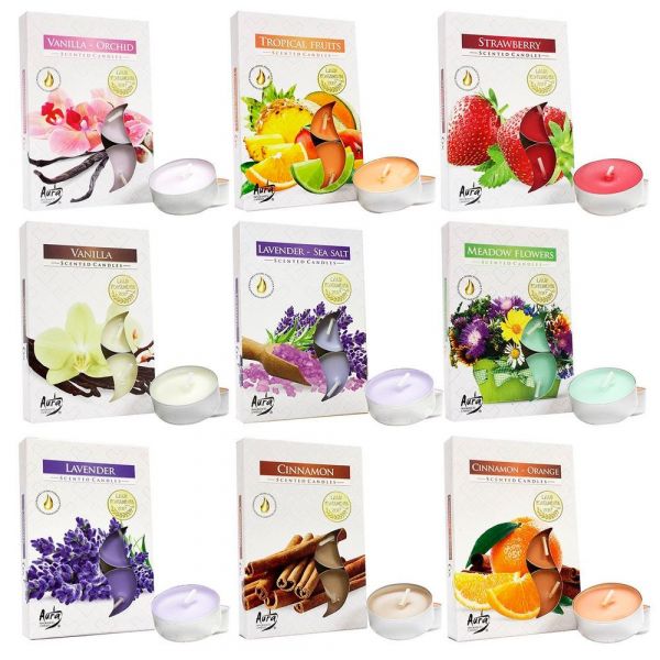 ! ** (INDISPONÍVEL) VELAS AROMATIZADAS 6 UNIDADES FEITIÇOS