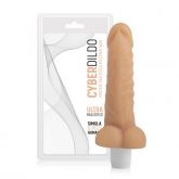 !  **  (INDISPONÍVEL)  Prótese em Cyber Skin Vibrador - Nervoso com escroto 17x4 cm AH343