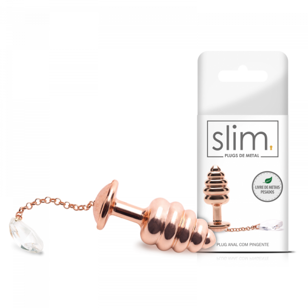 ! ST** PLUG ANELADO COM PINGENTE EM METAL *