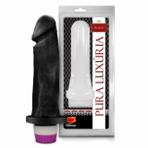!                                       ST**  Pênis Realístico Preto Com Vibro - 18cm X 4,5cm  S/F *