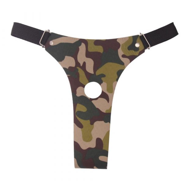 (INDISPONÍVEL) CINTA PARA PRÓTESE 01 FURO EXÉRCITO DOMINATRIXXX