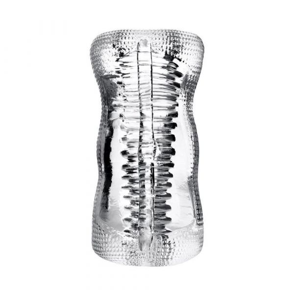 (INDISPONÍVEL) MASTURBADOR ASHA  DUPLO COM ALÇA LATERAL LINGAM