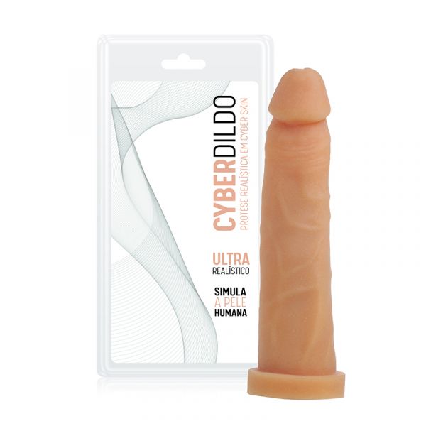 (INDISPONÍVEL) ! Prótese em Cyber Skin 10 - 18,5x3,5 cm realística a Prova d´água AH199