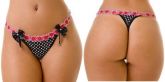 !                                   **  Tanga Lacinho - Em algodão na cor Preta com bolinhas brancas