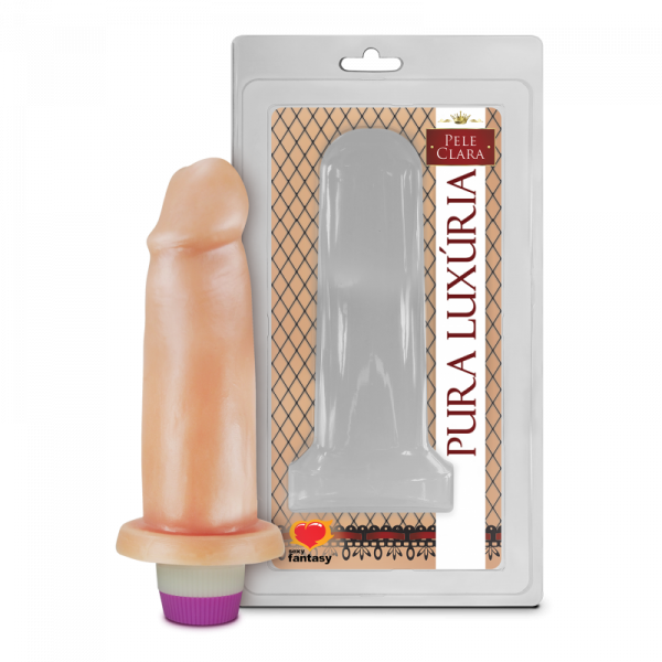 (INDISPONÍVEL) **PÊNIS REALÍSTICO COM VIBRO – 13 X 4 CM AH140