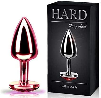 (INDISPONÍVEL) Plug Rosa C/ PEDRA - Hard - AH118R