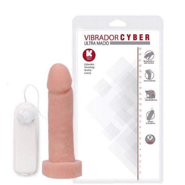 (INDISPONÍVEL) VIBRADOR CYBER ULTRA MACIO 15,5 X 3,7 CM KTOY