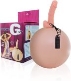 !                                              ST**  Bola Pula Pula inflável Com Pênis Vibrador 18cm