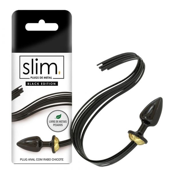 ! ST** PLUG ANAL RABO CHICOTE EM METAL BLACK *