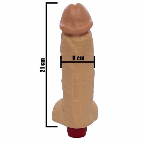 ! ST** PRÓTESE ROCCO COM VIBRO 21 X 6 CM R/P *